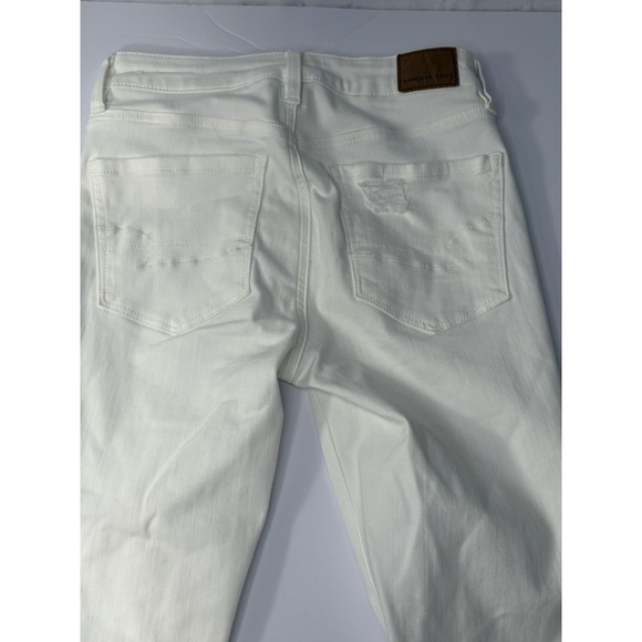 American Eagle Hi Rise Jegging White Distressed Jeans Women's 2 Next‎ Level - Picture 12 of 12